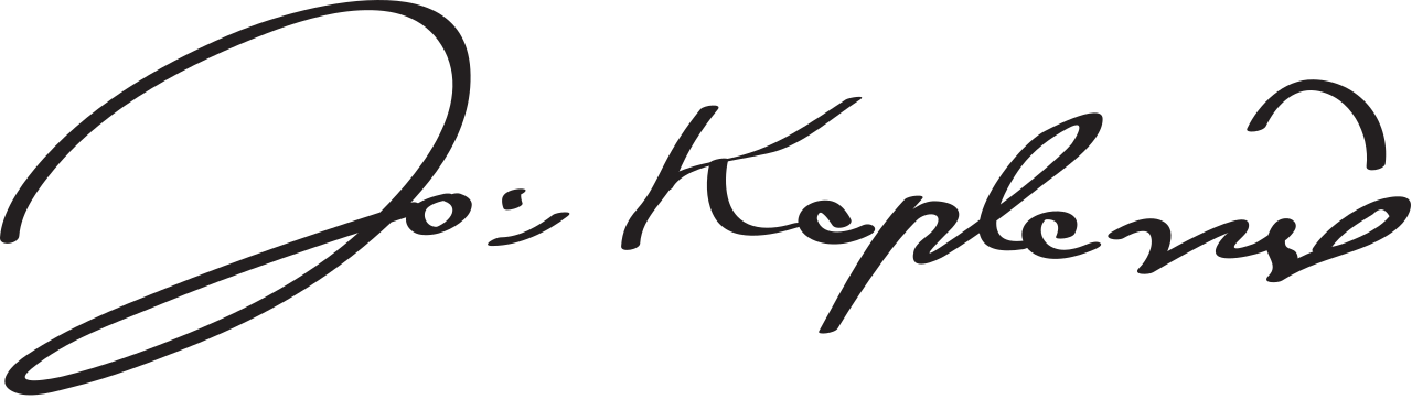 Johannes Kepler – podpis