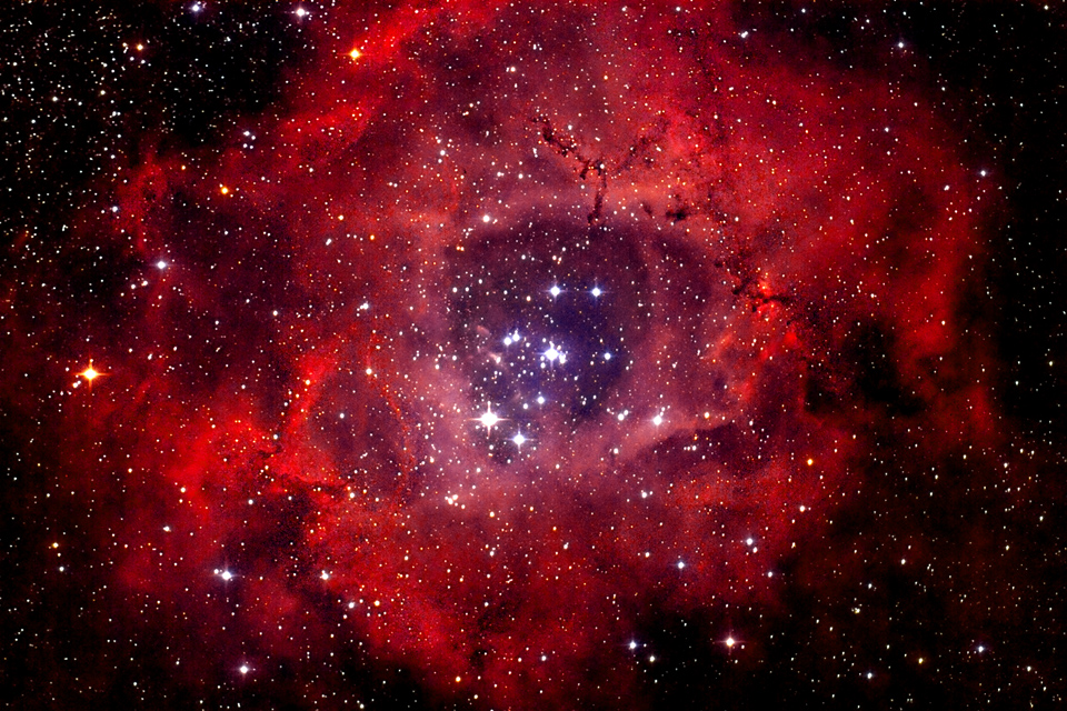 Emisní mlhovina NGC 2237 Rozeta (H-Alpha + RGB)