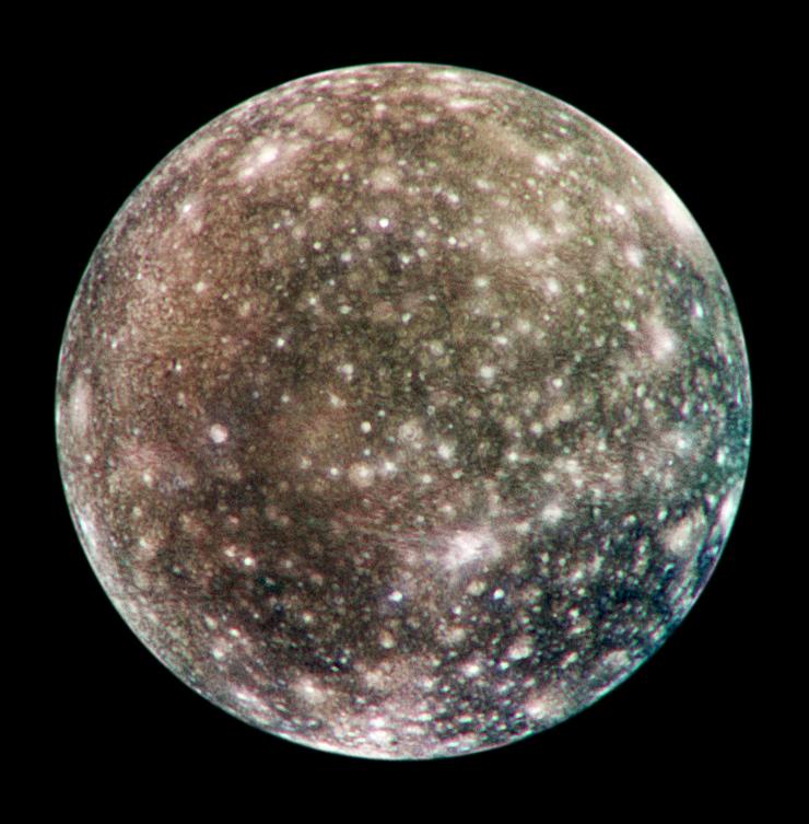 Callisto na snímku sondy Galileo